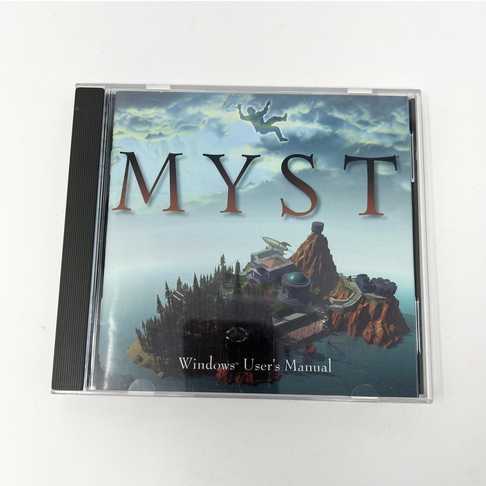 Myst PC Game‎ Windows 1996 Vintage CD-ROM Broderbund Cyan Jewel Case Manual
